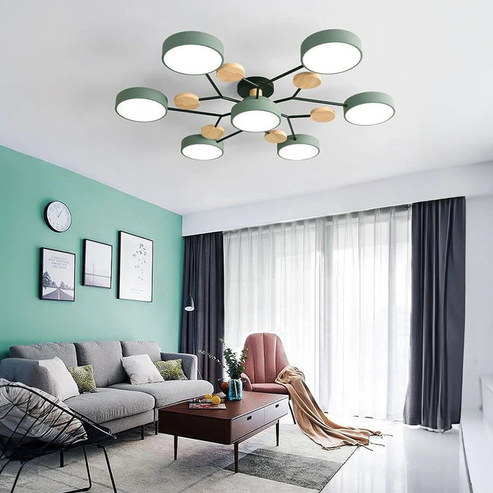 Verstelbare LED Halo plafondlamp voor persoonlijke lichtinstellingen in huis.