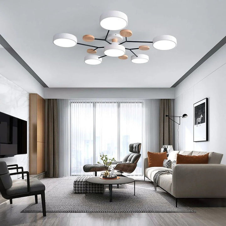 Plafondlamp met LED-verlichting, mvb26, voor een ontspannen slaapkamer sfeer.
