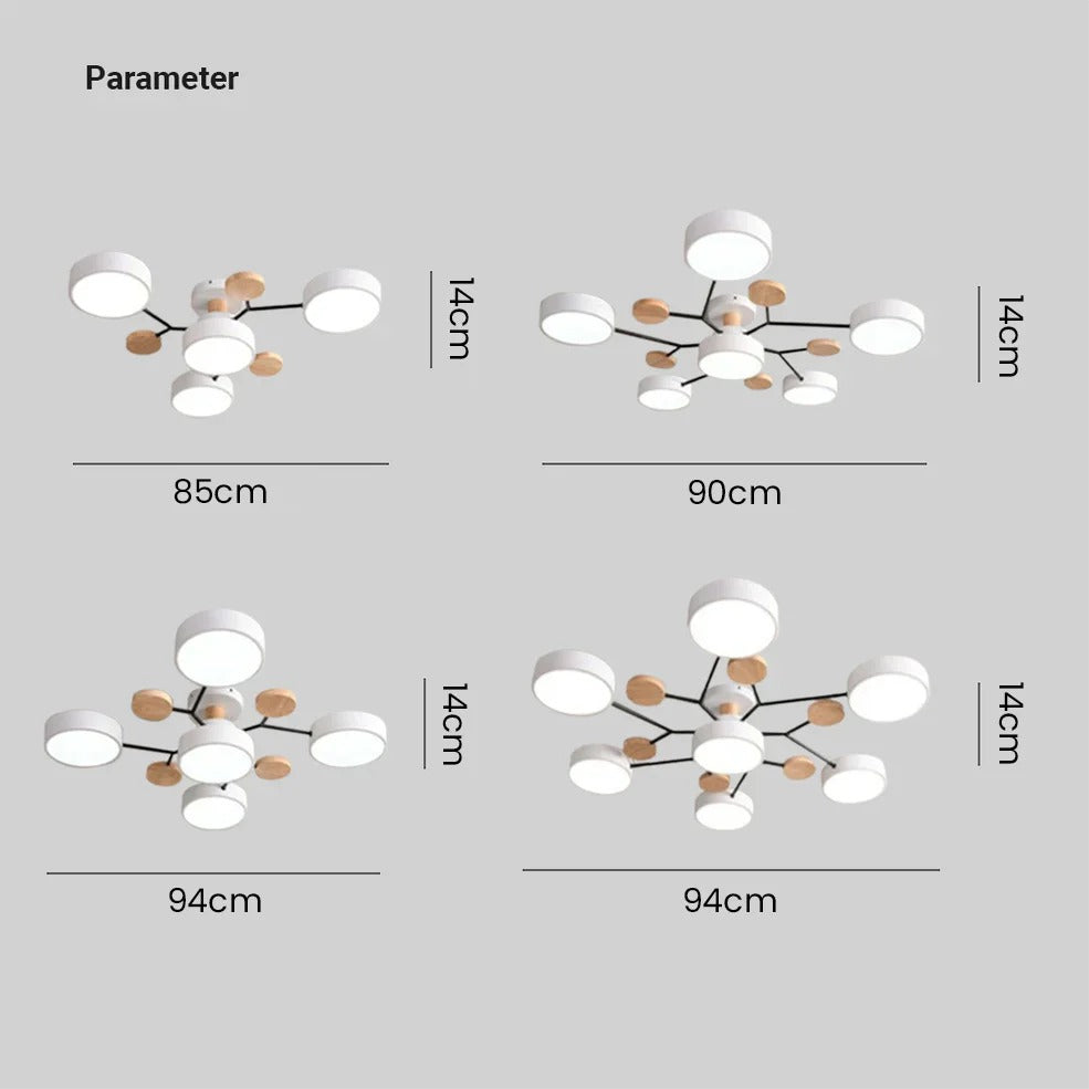 Energiezuinige en dimbare Halo LED-plafondlamp voor flexibele sfeer.