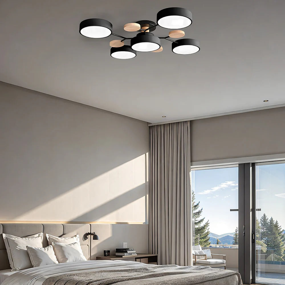 Plafondlamp met geïntegreerde LED (mvb26) en uniek Halo design.