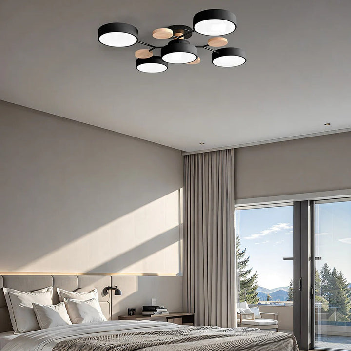 Plafondlamp met geïntegreerde LED (mvb26) en uniek Halo design.