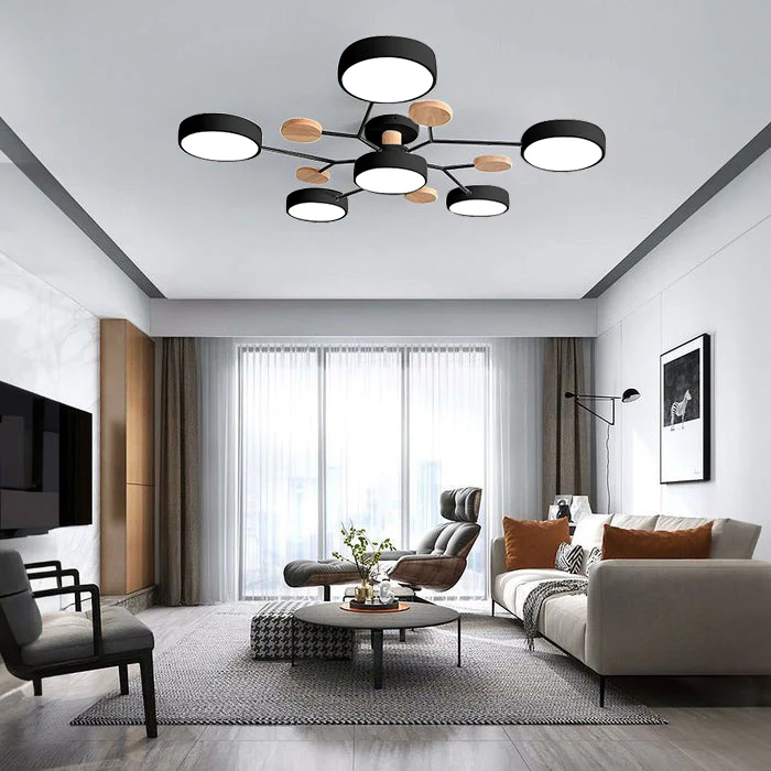 Sfeervolle Halo LED-plafondlamp, verbetert de ambiance van uw huisinterieur.