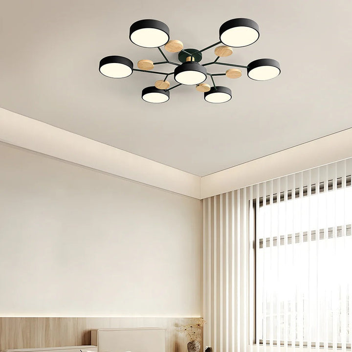 Moderne en energiezuinige Halo LED-plafondlamp voor uw kantoor of studio.