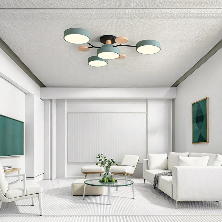 Plafondlamp (mvb26) met duurzame LED-verlichting en modern Halo-effect.