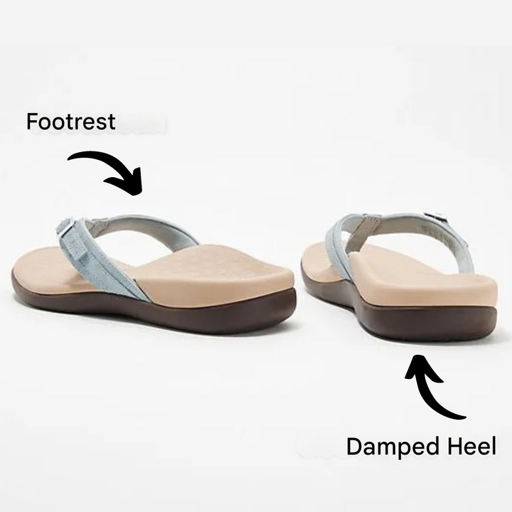 Zomerse orthopedische dames teenslippers, ontworpen voor optimaal comfort, voetboogsteun en dagelijks gebruik.