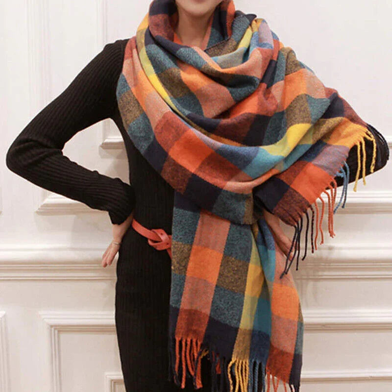 Chique Marlowe kasjmier sjaal, modieus en warm, een must-have voor de damesgarderobe.