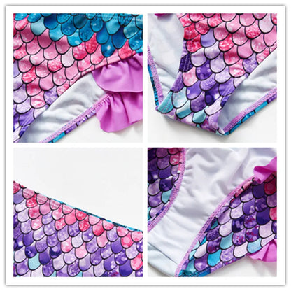 Sneldrogend kinderbikini set met kleurrijk design, ideaal voor strand of zwembad. Comfortabel, beschermend en speels.