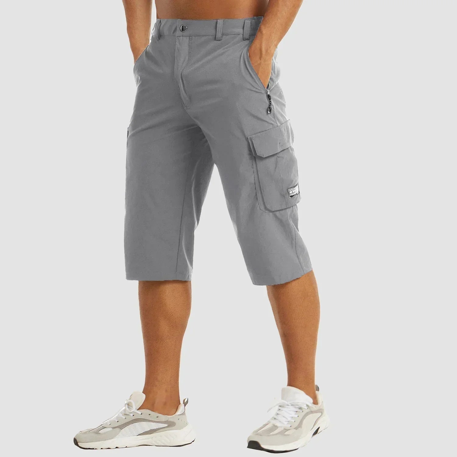 "Sneldrogende heren cargo shorts met meerdere zakken, ideaal voor outdoor activiteiten en stadsgebruik, modieus en praktisch.