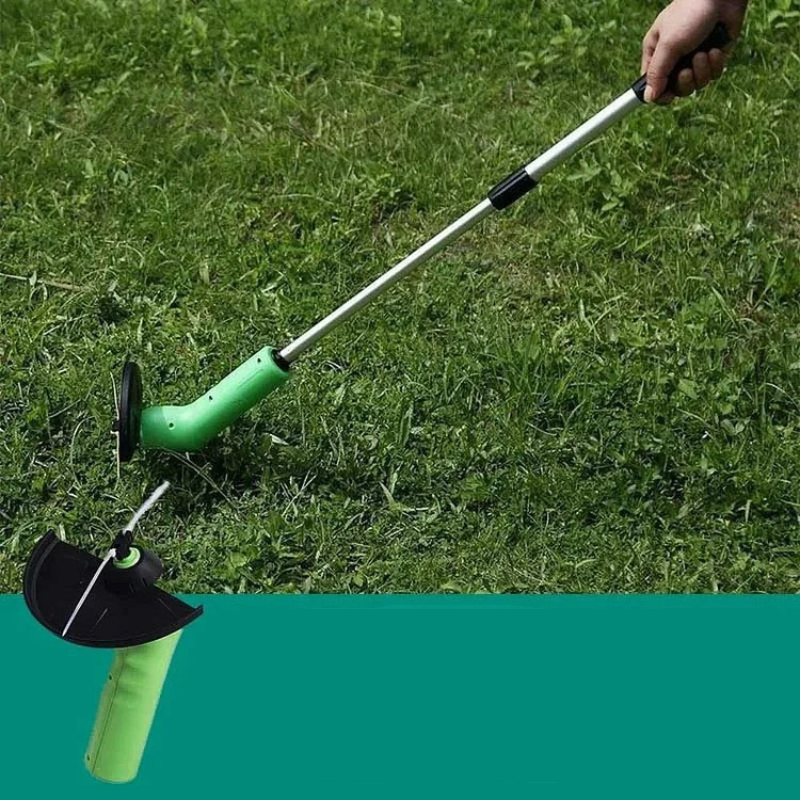 Detaillering van de snoerloze heggenschaar, nadruk op draadloos design en krachtige lithium-ion accu.