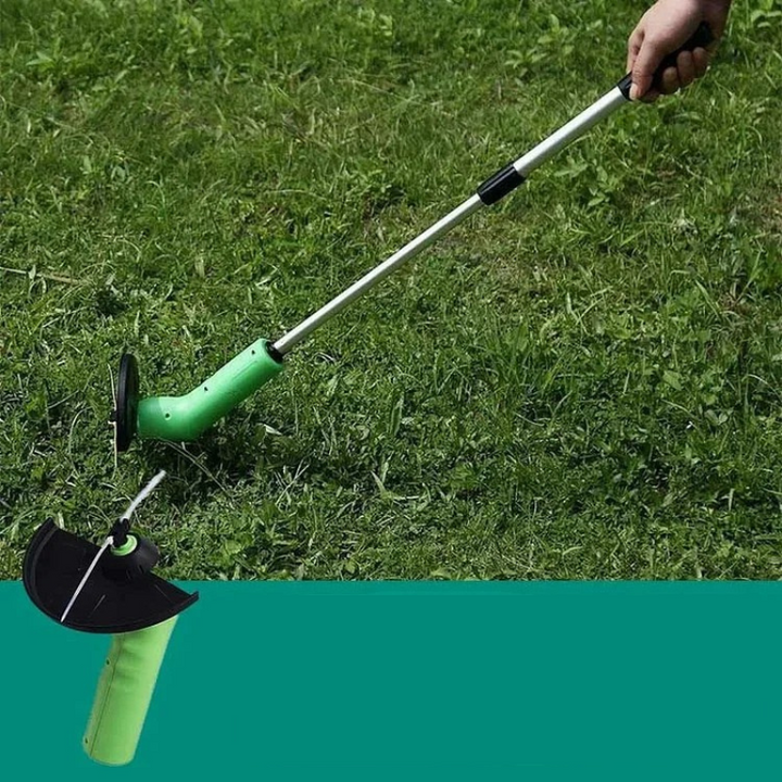 Detaillering van de snoerloze heggenschaar, nadruk op draadloos design en krachtige lithium-ion accu.