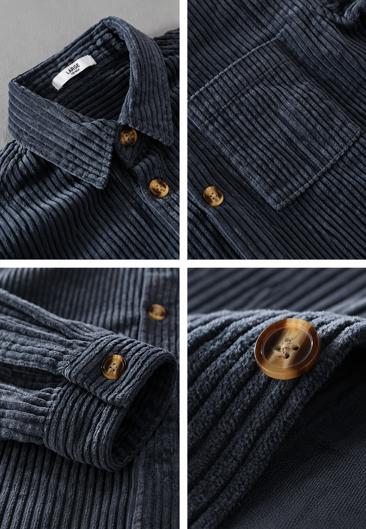 Comfortabel herenoverhemd met ruime pasvorm en borstzak, geschikt voor diverse casual herenkleding combinaties.