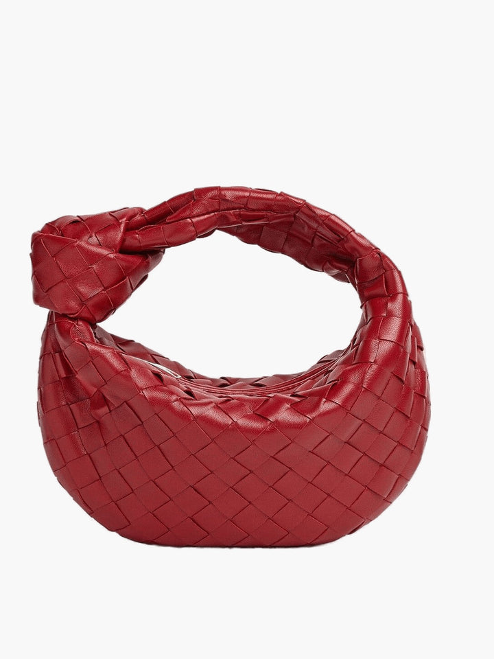 Luxe handgeweven minitas, verfijnd accessoire voor dames, zowel casual als chic.
