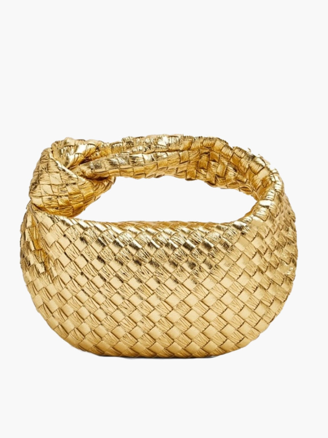 Elegante geweven Isabella mini handtas, perfect voor een avondje uit.