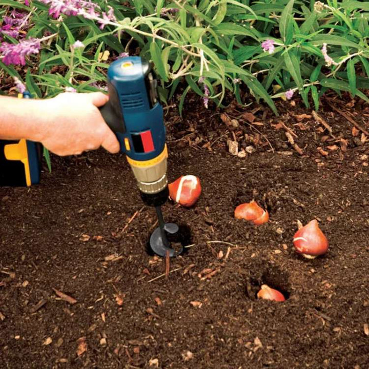 Duurzame stalen tuinboor bit voor zware grond, perfect voor het snel boren van diepe gaten in elke tuin.