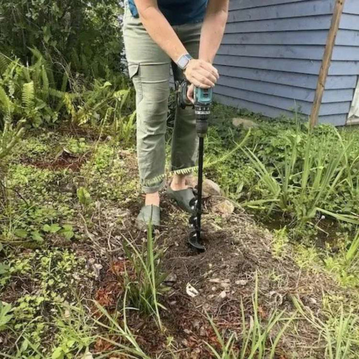 Robuuste tuinboor bit voor snel en moeiteloos graven van gaten voor planten en bollen.