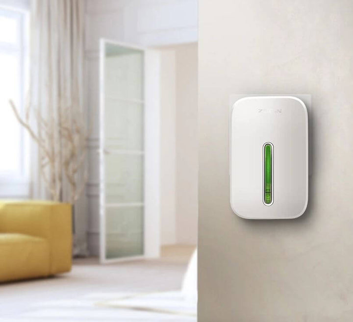 Kinetische slimme deurbel die geen batterijen nodig heeft; draadloos gemak voor modern huis.