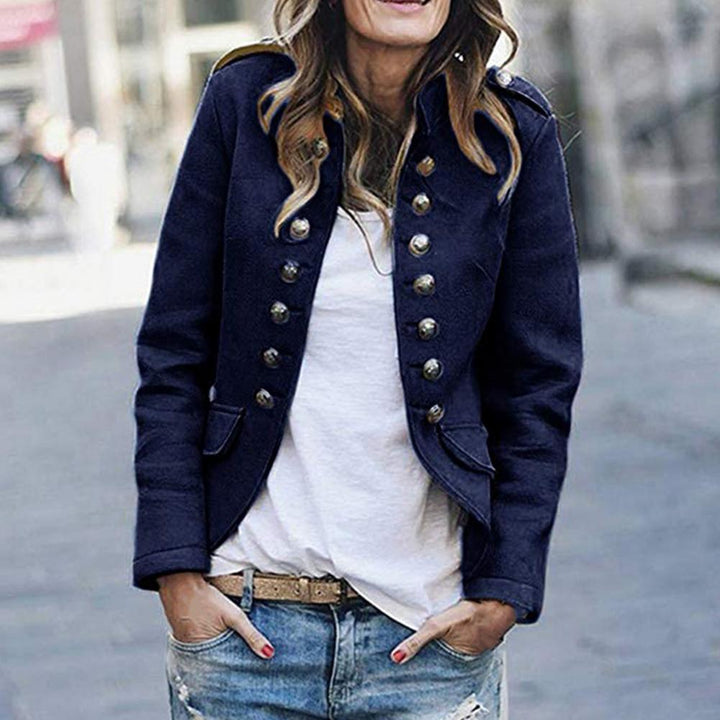 Groene luxe damesblazer Elise, perfect voor een stijlvolle zakelijke of casual chic look.