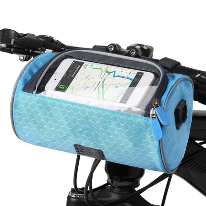 "Speedy Fiets Tas met wit touchscreen venster, waterdichte constructie en stevige bevestiging, perfecte fietsaccessoire."