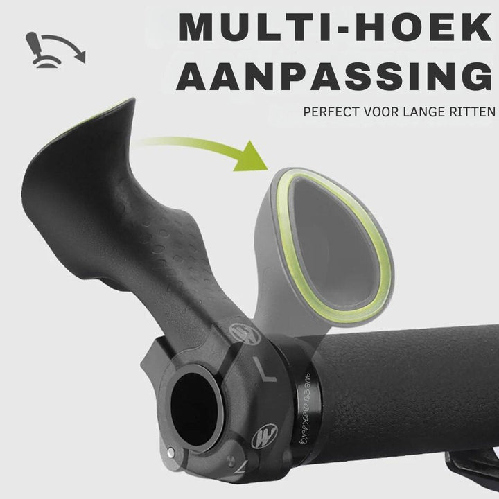 SANDSBERGORIGINALS ergonomische fietsgrepen met comfortabel antislip oppervlak voor veiligheid en minder handpijn tijdens het fietsen.