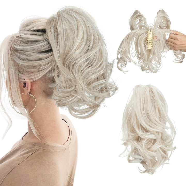 Realistische Mira synthetische krullende paardenstaart extension; perfect voor dames die volume en een glamoureus kapsel willen.
