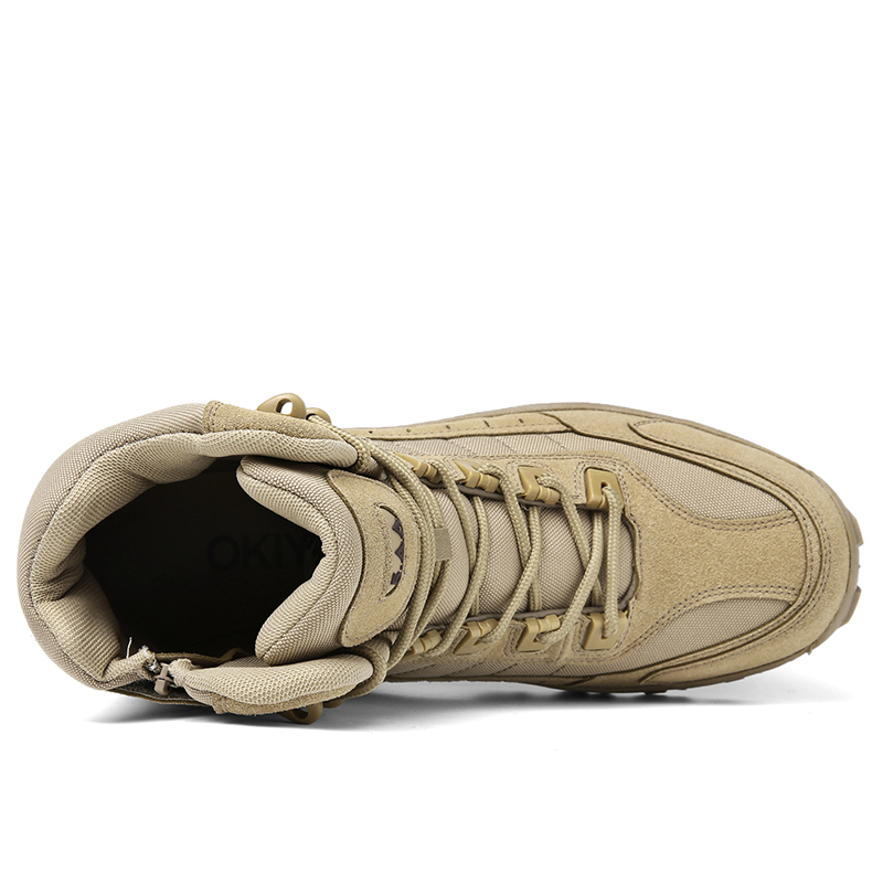 Waterdichte outdoor werkschoenen voor heren, beschermend en comfortabel voor alle buitenwerkzaamheden.