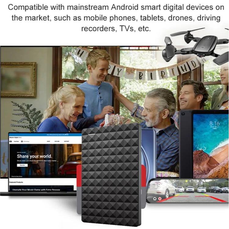 Ultrasnelle draagbare harde schijf met 10TB opslagcapaciteit, perfect voor mobiele data en laptop back-up.