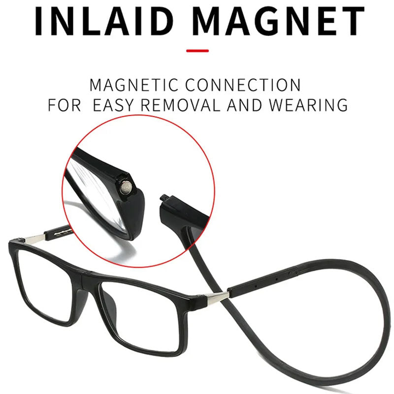 Comfortabele unisex leesbril met magneetsluiting, ideaal voor lezen en andere visuele taken.