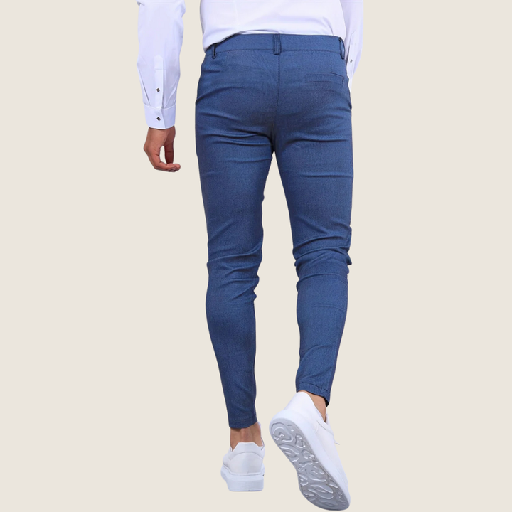 Strakke heren skinny fit enkelbroek. Slim fit pantalon voor een eigentijdse, zakelijke of casual uitstraling.