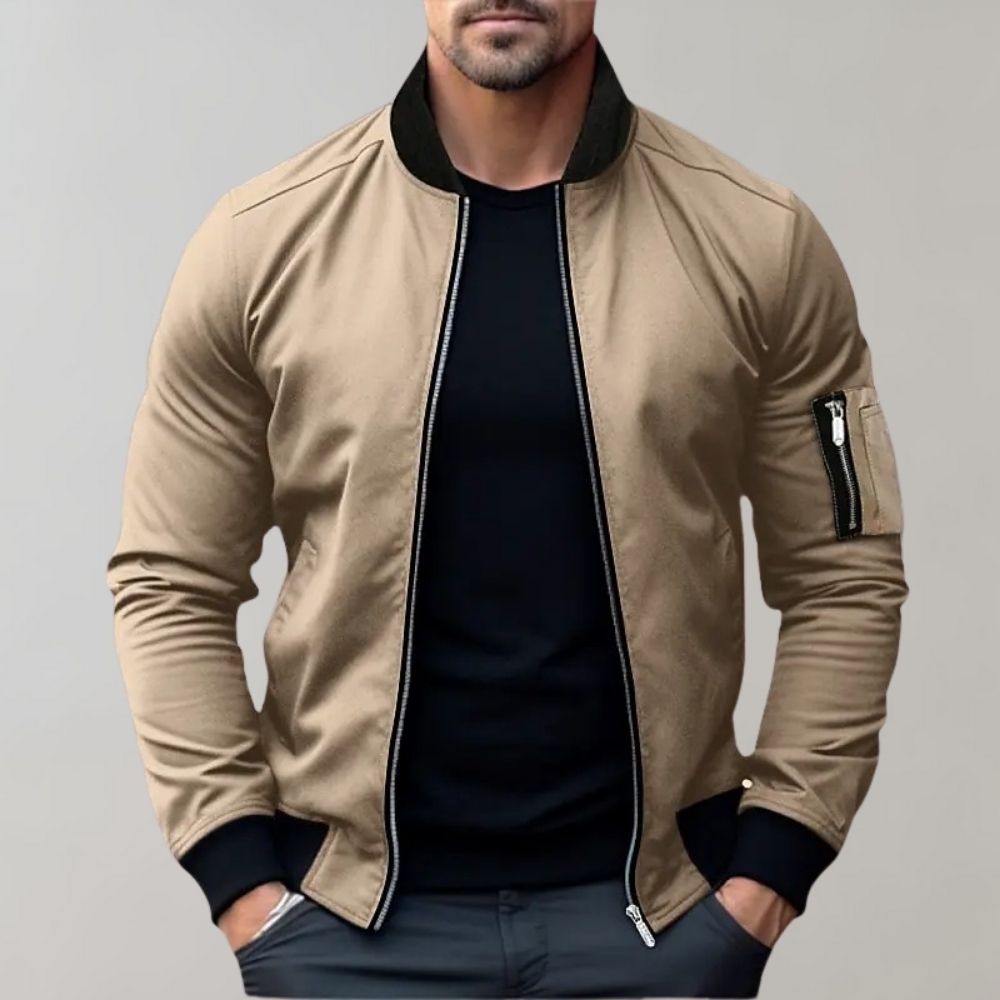 Stijlvol Finn bomberjack heren, regular fit, katoenmix, tijdloos design, diverse kleuren, ideaal voor elke gelegenheid.