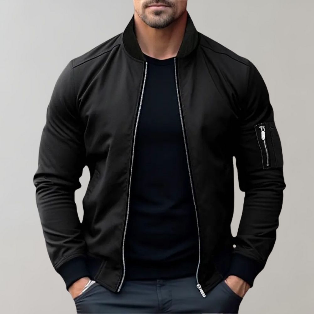Stijlvol Finn bomberjack heren, regular fit, katoenmix, tijdloos design, diverse kleuren, ideaal voor elke gelegenheid.