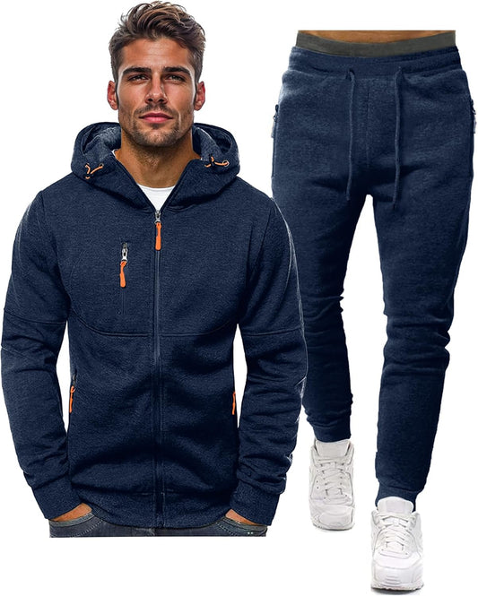 "Stijlvol Jamie trainingspak heren: ademend, grijs/slim-fit pullover en broek, ideaal voor sport en casual wear."