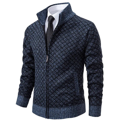 "Stijlvol luxe wollen vest met moderne schuine ruitenprint, slanke pasvorm, ideaal voor zakelijke en informele gelegenheden."
