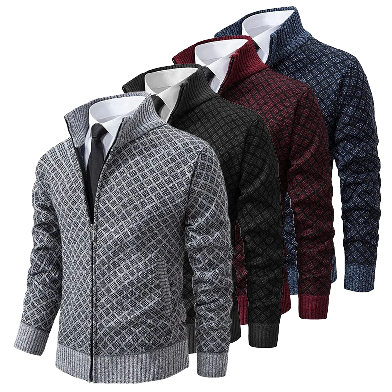 "Stijlvol luxe wollen vest met moderne schuine ruitenprint, slanke pasvorm, ideaal voor zakelijke en informele gelegenheden."