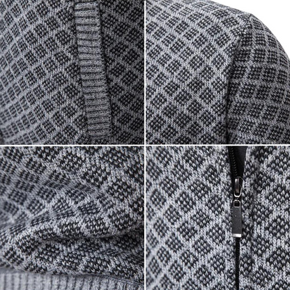 "Stijlvol luxe wollen vest met moderne schuine ruitenprint, slanke pasvorm, ideaal voor zakelijke en informele gelegenheden."