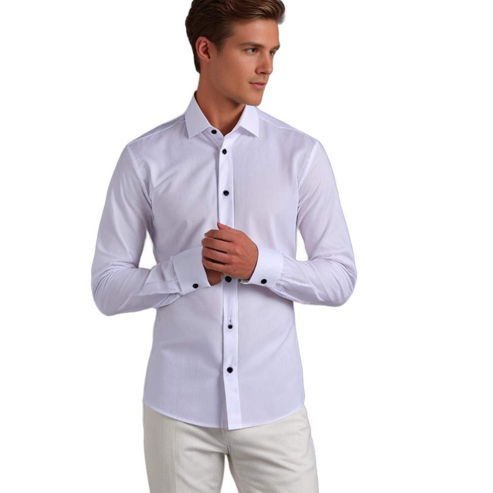 "Stijlvol Teddy Stretch Overhemd Heren met comfortabele pasvorm, verkrijgbaar in diverse zomerse kleuren zoals lichtblauw en 