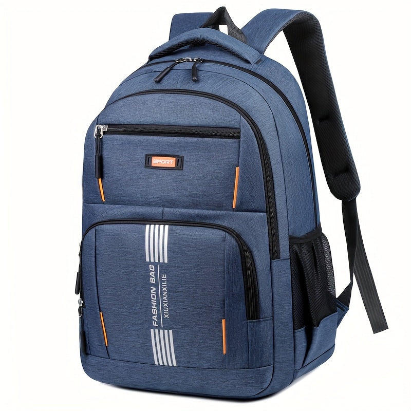 Zakelijke herenrugzak in blauw, met strak design en voldoende ruimte voor documenten en accessoires.