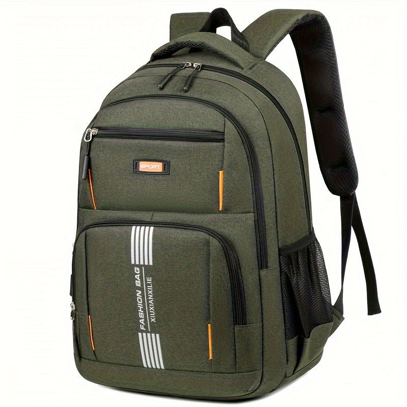 Achterkant van de rugzak met ergonomische schouderbanden en ademend rugpaneel voor optimaal comfort.