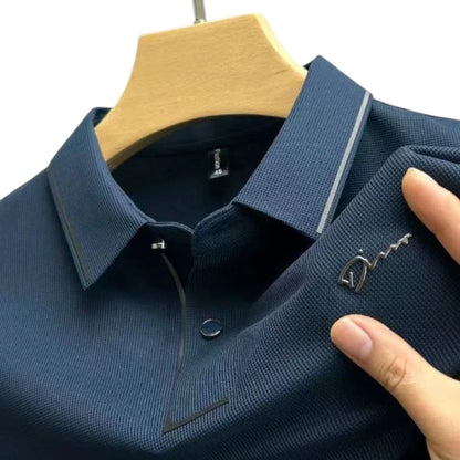 "Stijlvolle heren polo met korte mouwen, gemaakt van zacht katoen, veelzijdig en comfortabel voor elke gelegenheid."