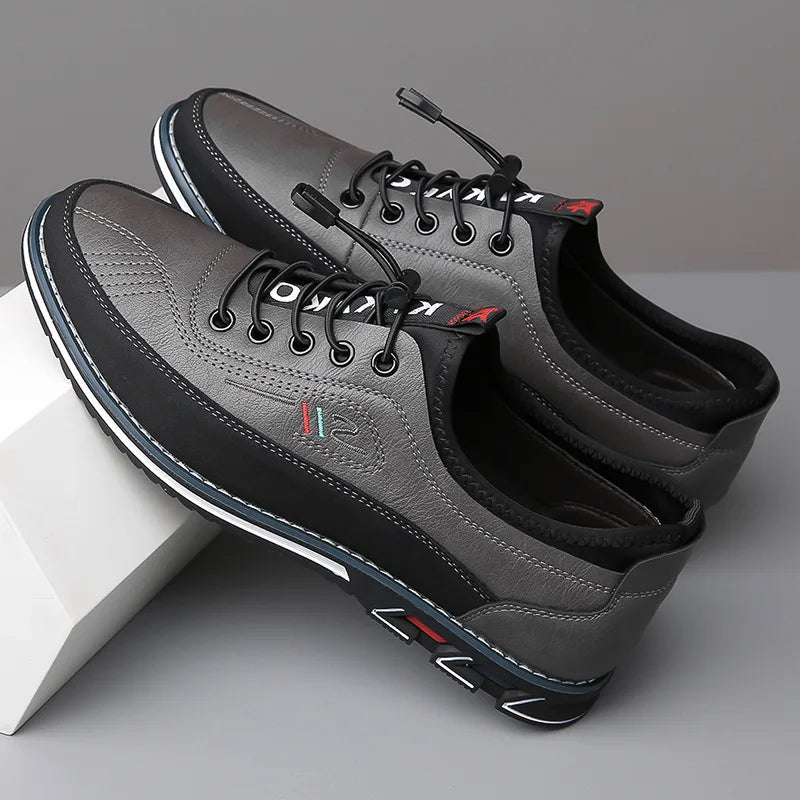 "Stijlvolle leren Oxford schoenen voor heren, orthopedisch ontwerp, hoogwaardig leer, elegant en comfortabel, zwart"
