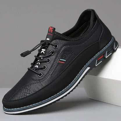 "Stijlvolle leren Oxford schoenen voor heren, orthopedisch ontwerp, hoogwaardig leer, elegant en comfortabel, zwart"