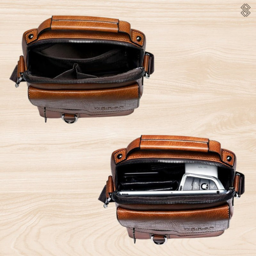 Chique dames handtas van luxe leer, ideaal voor een stijlvolle look. Comfortabel en functioneel.