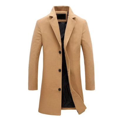 "Stijlvolle, warme lange parka jas voor heren, verkrijgbaar in zwart, beige, lichtgrijs; biedt elegantie en functionaliteit."