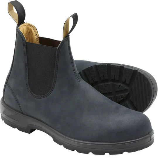 "Stijlvolle waterdichte heren Chelsea boots, zwart leer met elastische inzet; geschikt voor regenachtig weer en dagelijks geb