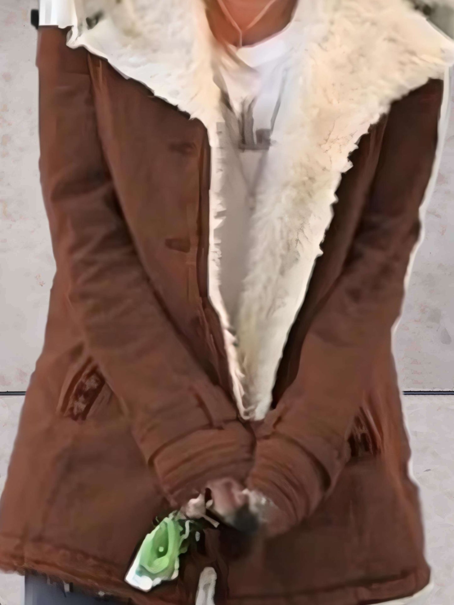 "Stijlvolle winterjas voor dames met warme imitatiebontvoering, elegant ontwerp en waterafstotende eigenschappen."