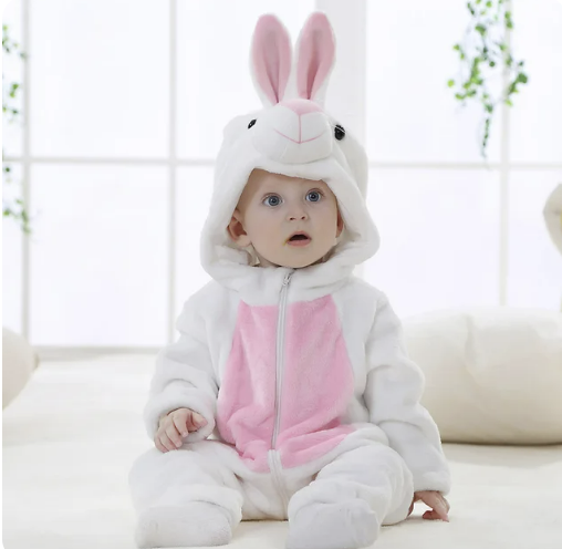 Winterse baby fleece overall, heerlijk warm en zacht als comfortabel babypakje.