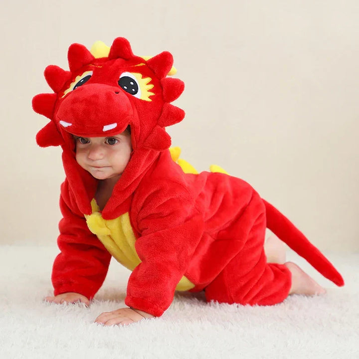Praktische fleece overall met rits, makkelijk aan te trekken warm babypakje voor baby's.