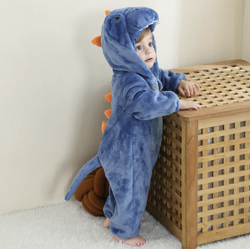 Perfect kraamcadeau: zachte fleece overall met schattig dierenontwerp voor baby's.