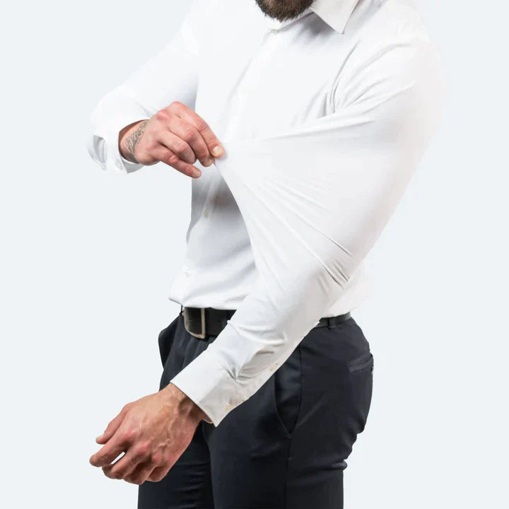 Stijlvol herenoverhemd met lange mouwen, anti-rimpel, veelzijdig voor formele en casual gelegenheden.