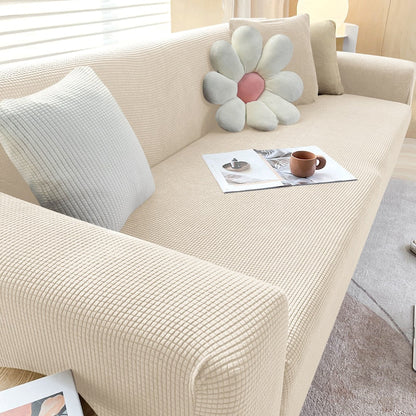 "StretchGuard rekbare bankhoes, elastisch, stijlvolle bescherming, antislip, perfecte pasvorm, modern interieurdesign"
