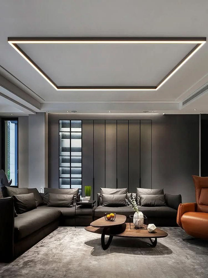 Scandinavische design verlichting: minimalistische LED plafondlamp voor stijlvolle moderne ruimtes.